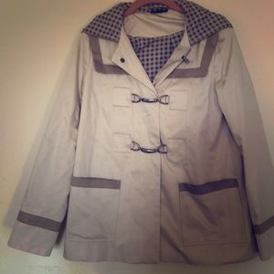 Blue Check Lined Adorable Rain Coat